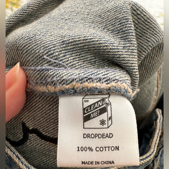 Drop Dead Women’s Denim Vest - Vintage Rare Find! - Picture 10 of 12